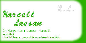 marcell lassan business card